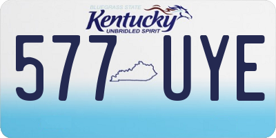 KY license plate 577UYE