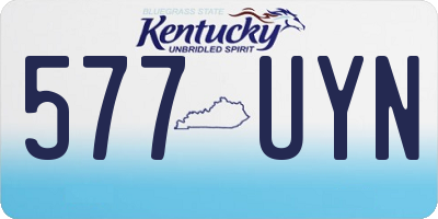 KY license plate 577UYN
