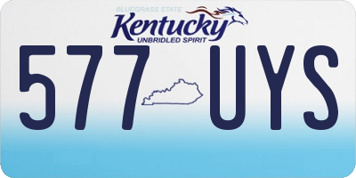 KY license plate 577UYS