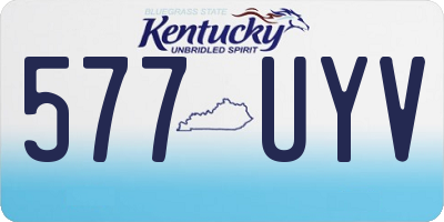 KY license plate 577UYV