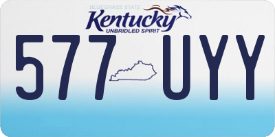 KY license plate 577UYY