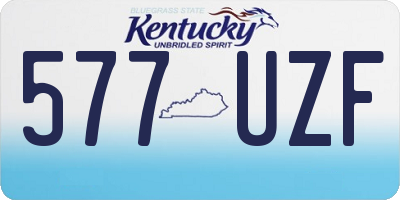 KY license plate 577UZF