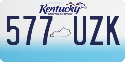 KY license plate 577UZK
