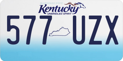 KY license plate 577UZX