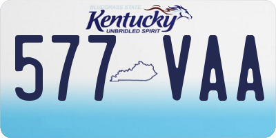 KY license plate 577VAA