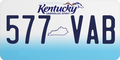 KY license plate 577VAB