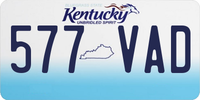 KY license plate 577VAD