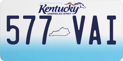 KY license plate 577VAI