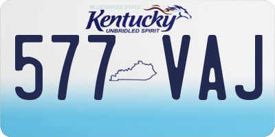 KY license plate 577VAJ