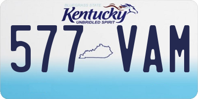 KY license plate 577VAM