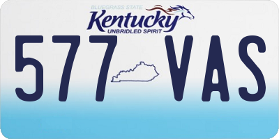 KY license plate 577VAS