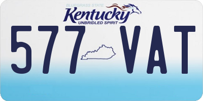 KY license plate 577VAT