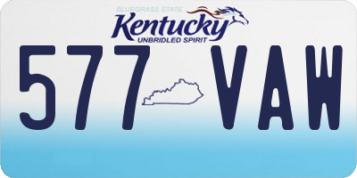 KY license plate 577VAW