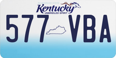 KY license plate 577VBA