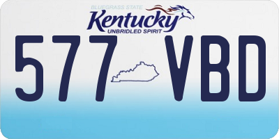 KY license plate 577VBD