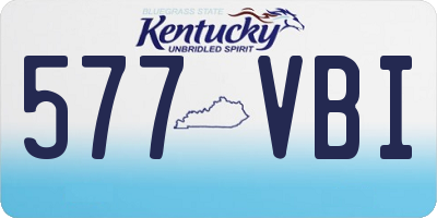 KY license plate 577VBI