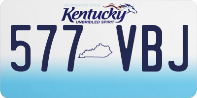 KY license plate 577VBJ