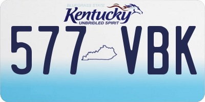 KY license plate 577VBK