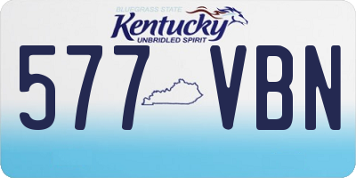 KY license plate 577VBN