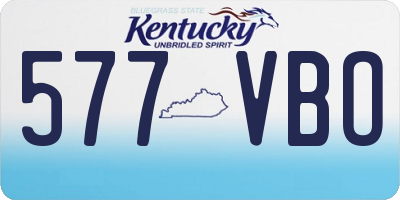KY license plate 577VBO