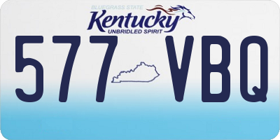 KY license plate 577VBQ
