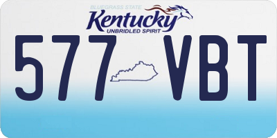 KY license plate 577VBT