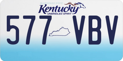 KY license plate 577VBV