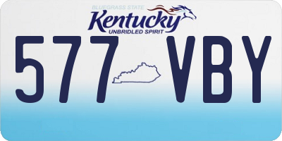 KY license plate 577VBY