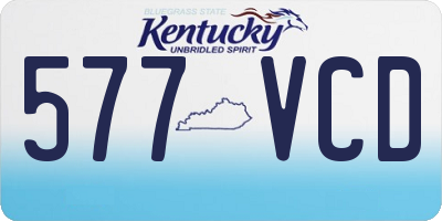 KY license plate 577VCD