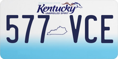 KY license plate 577VCE