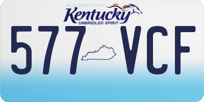 KY license plate 577VCF