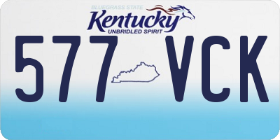KY license plate 577VCK