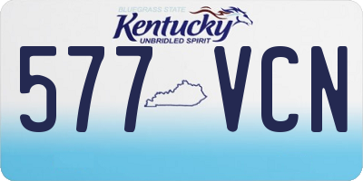 KY license plate 577VCN