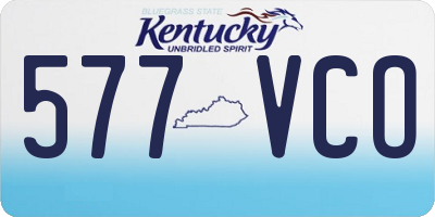 KY license plate 577VCO