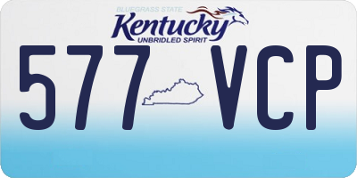 KY license plate 577VCP