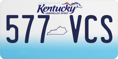 KY license plate 577VCS