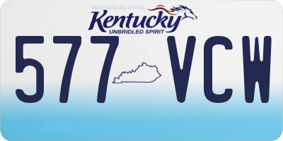 KY license plate 577VCW
