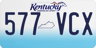 KY license plate 577VCX