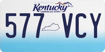 KY license plate 577VCY