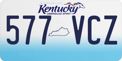 KY license plate 577VCZ