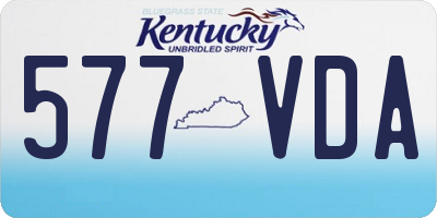 KY license plate 577VDA