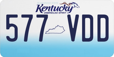 KY license plate 577VDD