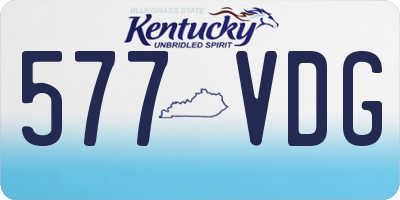 KY license plate 577VDG