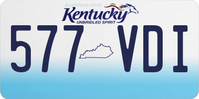 KY license plate 577VDI