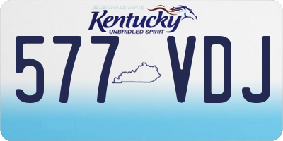 KY license plate 577VDJ