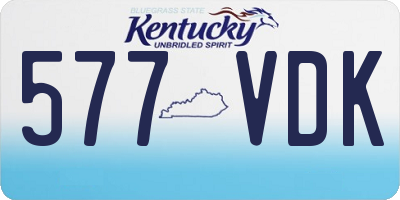 KY license plate 577VDK