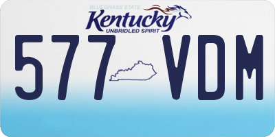KY license plate 577VDM