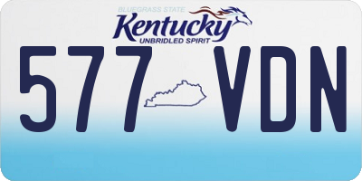 KY license plate 577VDN