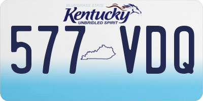 KY license plate 577VDQ