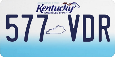 KY license plate 577VDR